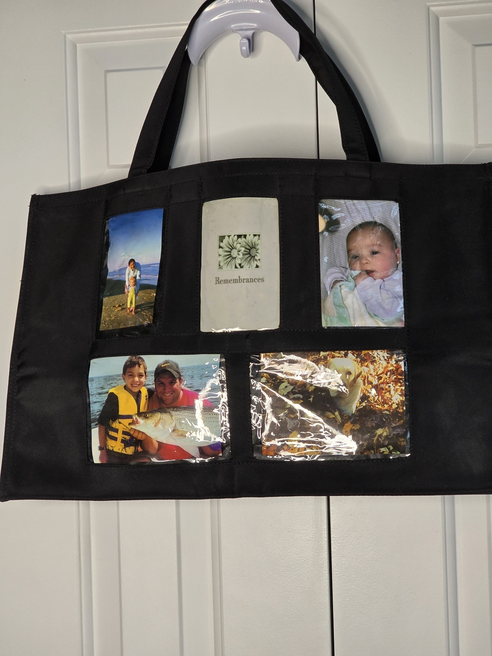 Black Photo Display Tote Bag for Women